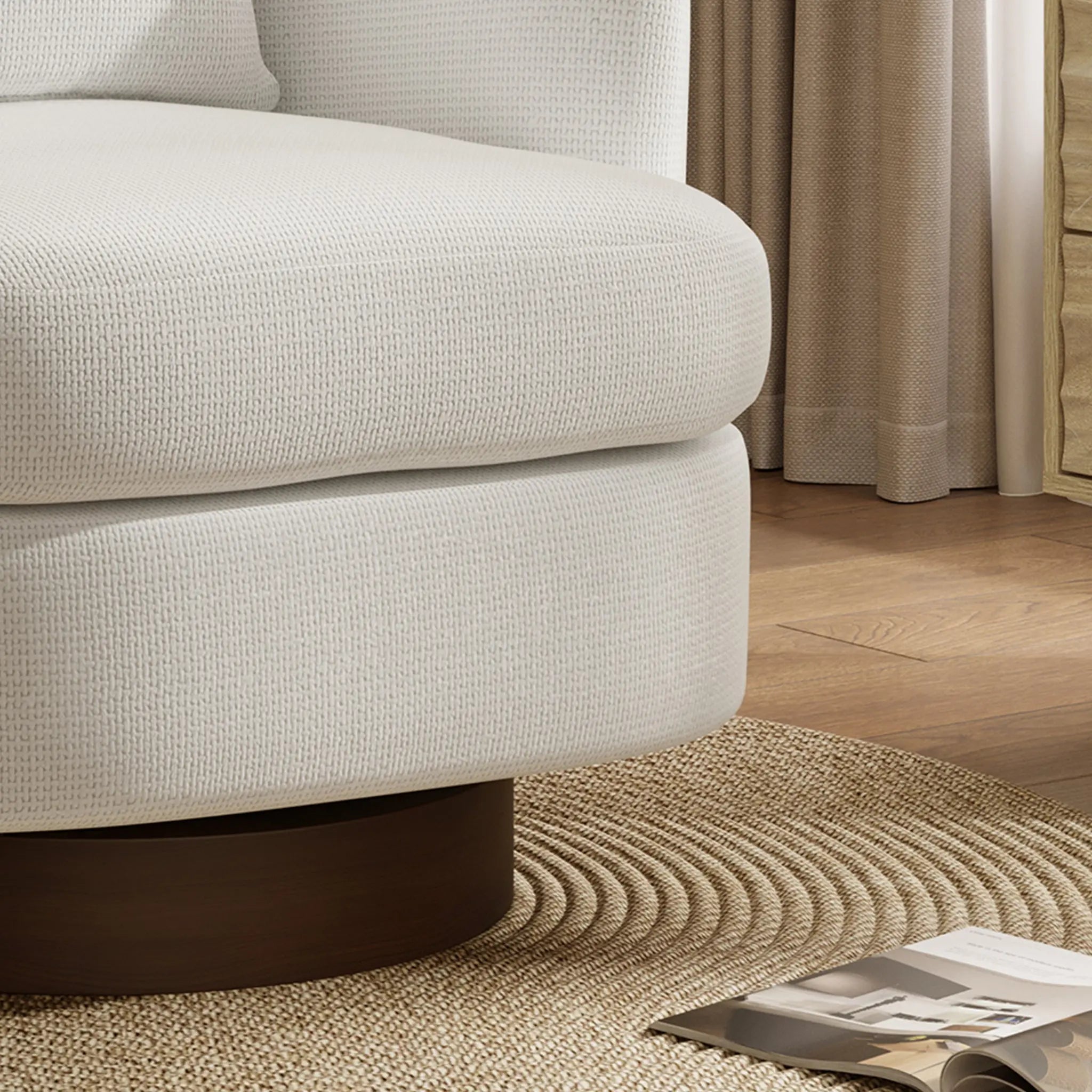 Janice upholstered swivel accent chair - LuxenHome