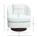 Janice upholstered swivel accent chair - LuxenHome