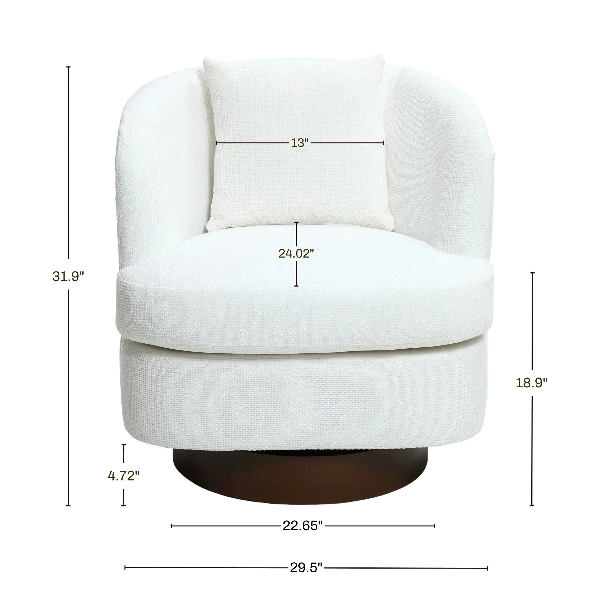 Janice upholstered swivel accent chair - LuxenHome