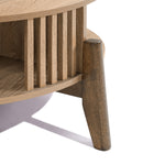 Miko coffee table with solid wood legs and storage - LuxenHome
