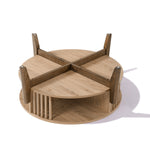 Miko coffee table with solid wood legs and storage - LuxenHome