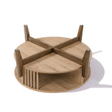 Miko coffee table with solid wood legs and storage - LuxenHome