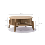 Miko coffee table with solid wood legs and storage - LuxenHome
