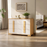 a-mid-century-six-drawer-white-dresser-placed-in-the-bedroom-suitable-for-storing-vases-and-books
