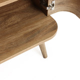 Anya oak finish buffet cabinet with drawers - LuxenHome