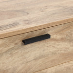 Anya oak finish buffet cabinet with drawers - LuxenHome