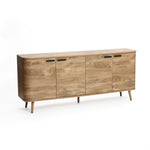 Anya oak finish 4-door sideboard cabinet - LuxenHome