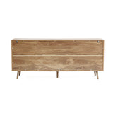 Anya oak finish 4-door sideboard cabinet - LuxenHome