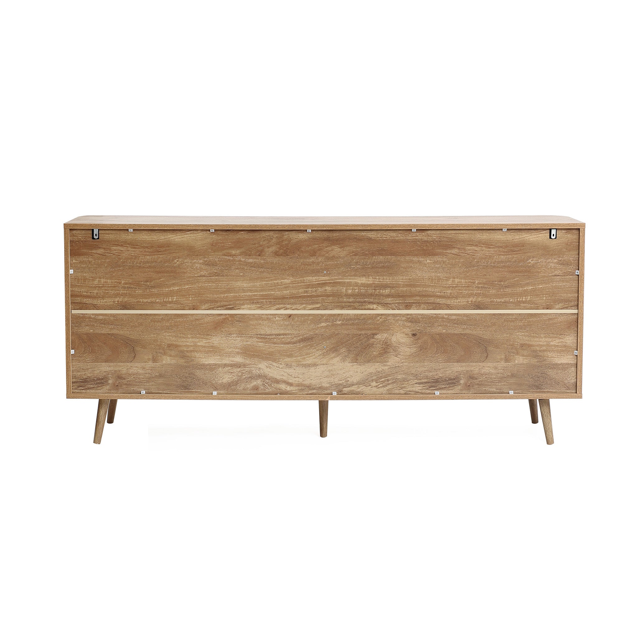 Anya oak finish 4-door sideboard cabinet - LuxenHome