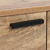 Anya oak finish 4-door sideboard cabinet - LuxenHome