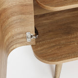 Anya oak finish 3-door buffet cabinet - LuxenHome