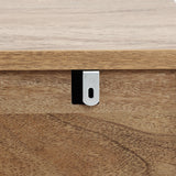 Anya oak finish 3-door buffet cabinet - LuxenHome