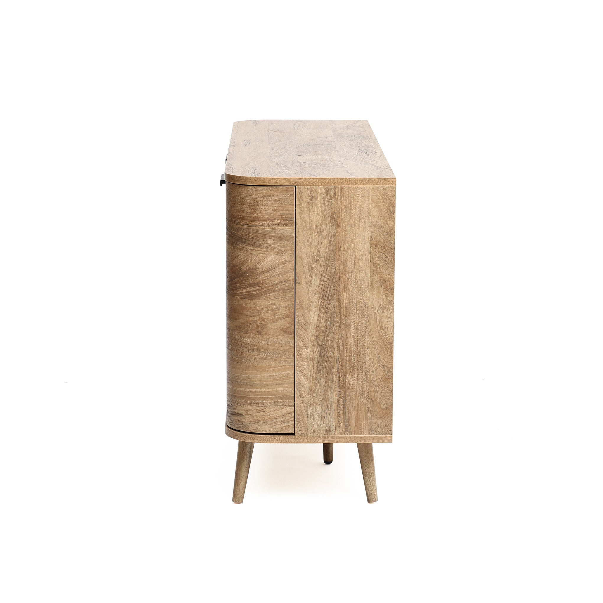 Anya oak finish 3-door buffet cabinet - LuxenHome