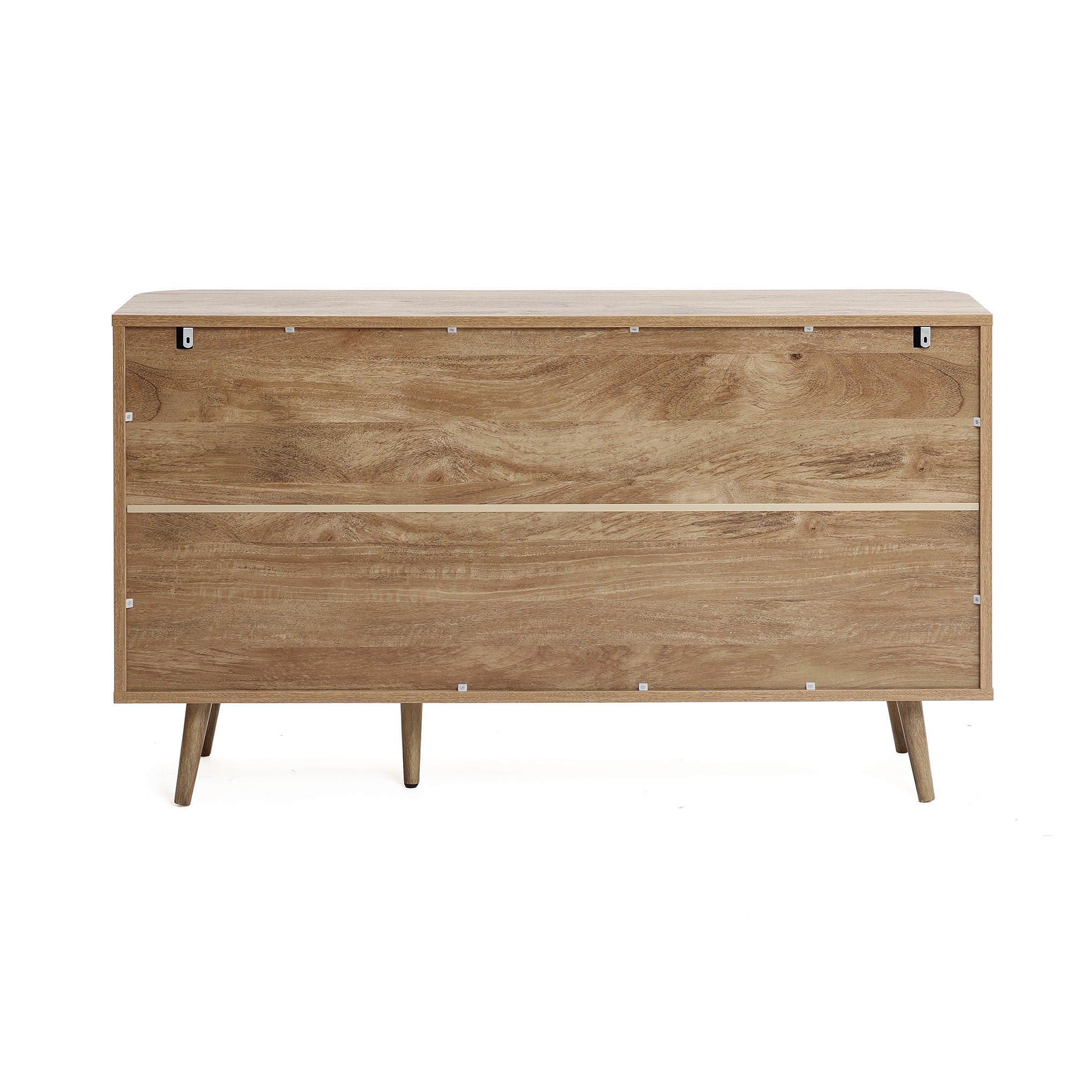 Anya oak finish 3-door buffet cabinet - LuxenHome