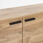 Anya oak finish 3-door buffet cabinet - LuxenHome
