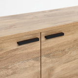 Anya oak finish 3-door buffet cabinet - LuxenHome