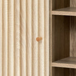 Priya natural finish wave wall cabinet - LuxenHome