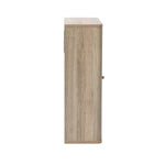 Priya natural finish wave wall cabinet - LuxenHome