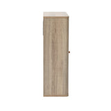 Priya natural finish wave wall cabinet - LuxenHome