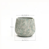 Rustic Multi-Color Cement 18.3-Inch Round Planter - LuxenHome