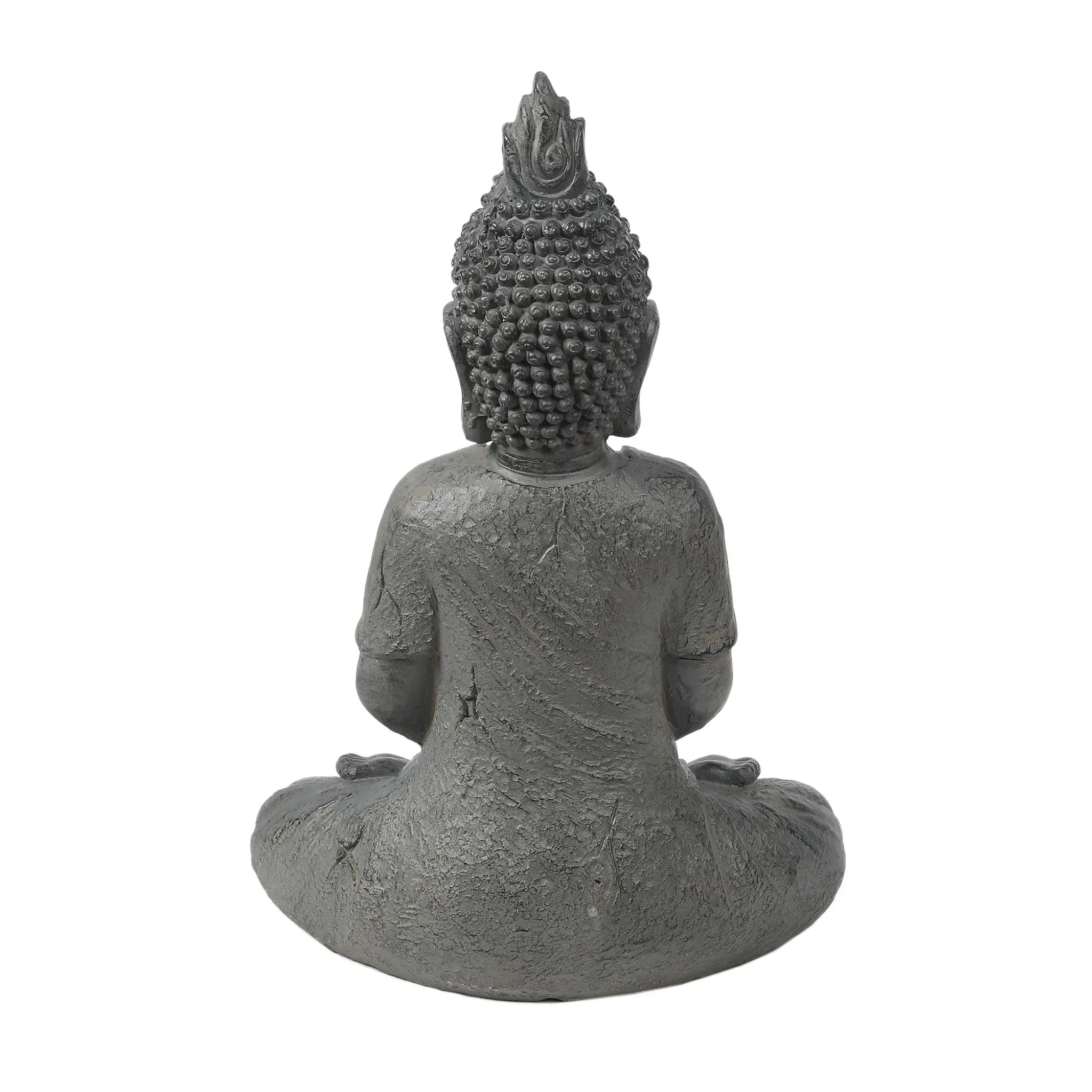 Gray MgO Meditating Buddha Garden Statue - LuxenHome