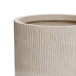 Blended tan with wood pattern round planter, 11.4" h - LuxenHome