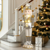 Christmas Traditional Nutcracker King Silver with Lights, 4ft