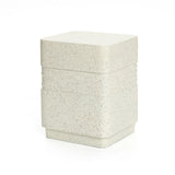 Speckled cement outdoor side table - LuxenHome