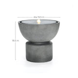Modern gray resin bubbler water fountain - LuxenHome
