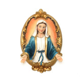 Oval Virgin Mary Wall Plaque Religious Decor for Home, 16"