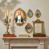 Oval Virgin Mary Wall Plaque Religious Decor for Home, 16"