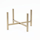 Round Wood Storage Side Table with Metal Stand,21.65''
