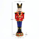 Christmas Traditional Nutcracker Soldier Red with Lights, 4ft