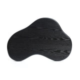 Black Wood Irregular Shape 19.9-Inch Tall Side Table - LuxenHome