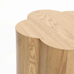 Wood grain round end/side table - LuxenHome