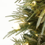 Pre-Lit Green and Gray Christmas Tree Branches,6.5Ft