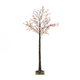 Pre-Lit Pink Baby's Breath Christmas Tree,5.2ft