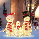 Christmas-snowman-family-decor-with-led-lights