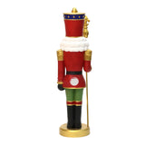 Christmas Soldier Nutcracker Decor with Scepter and Lights, 4ft