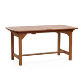 Lucia solid wood extendable ractangle outdoor dining table, 6-8 person - LuxenHome