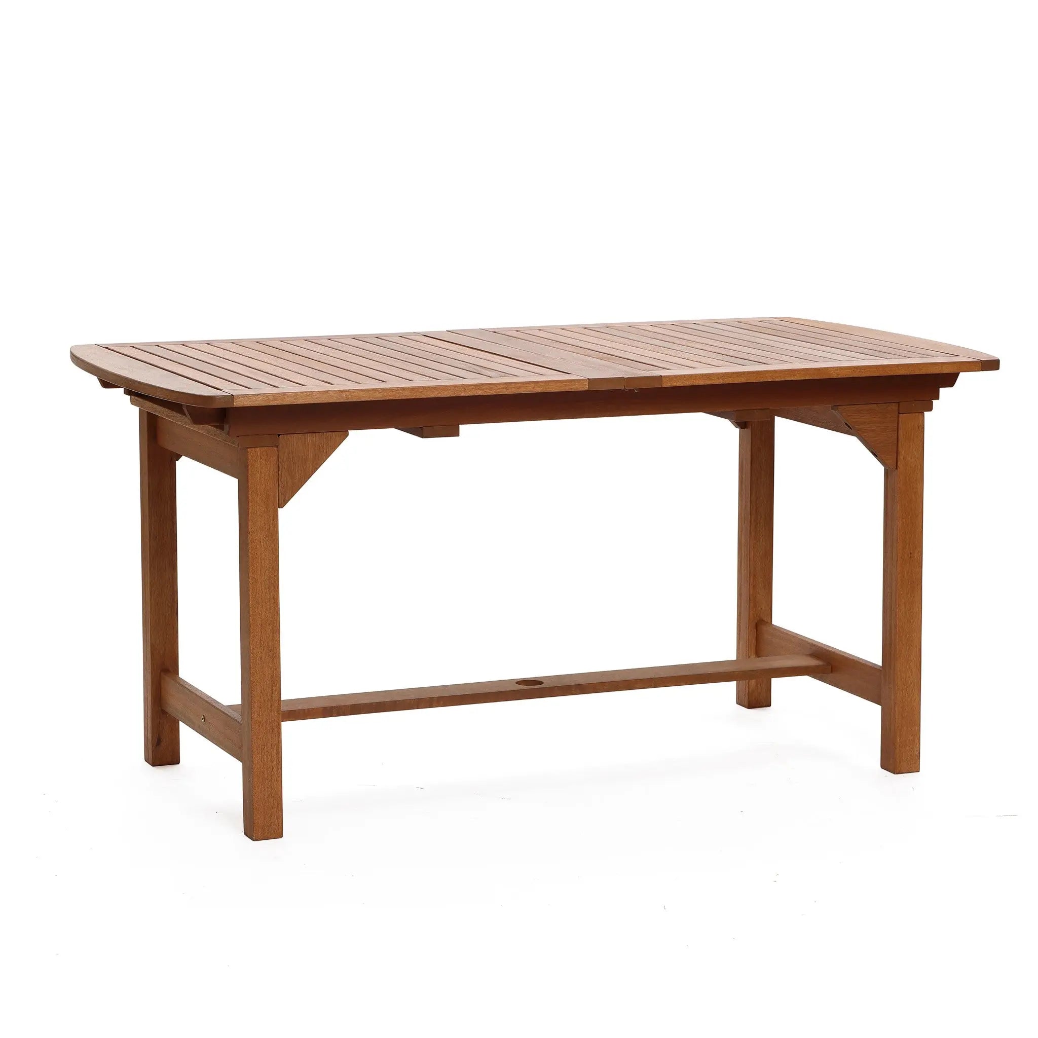 Lucia solid wood extendable ractangle outdoor dining table, 6-8 person - LuxenHome