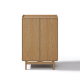 Japandi Wood Storage Cabinet with Rounded Corners, 48"