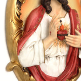 Oval Christian Sacred Jesus Wall Plaque for Prayer Room, 15.9"