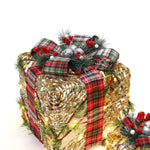 Artificial pine branches giftbox, battery-powered, set of 3 - LuxenHome