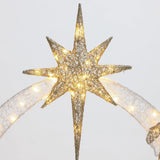 Lighted nativity and christmas tree, clear - LuxenHome