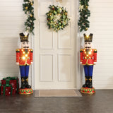 Christmas Traditional Nutcracker Soldier Red with Lights, 4ft