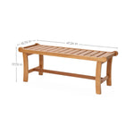 Dillon solid wood outdoor dining bench - LuxenHome