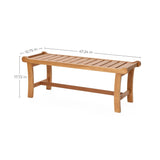 Dillon solid wood outdoor dining bench - LuxenHome