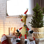 Singing-Animated-Reindeer-plus-toy-perfect-for-mantel-and-table-centerpiece