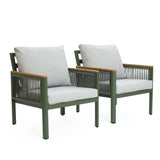 Carlsbad outdoor armchair with cushion, set of 2 - LuxenHome
